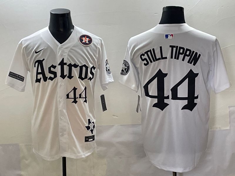 Men 2025 Houston Astros #44 Still Tippin White Five generations Joint Name Nike MLB Jersey style 8